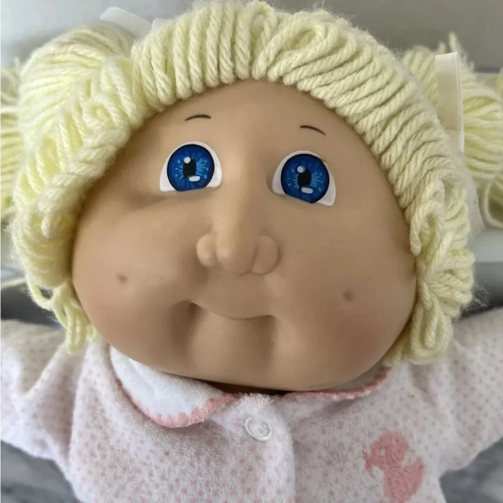 Cabbage Patch Kids Girl Doll Blonde Hair Blue Eyes HM 2 Dimples 1985 Vintage 80s